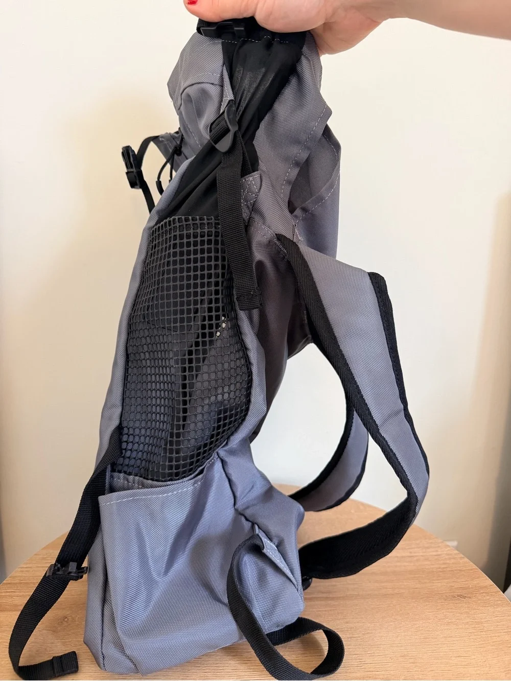 K9 Sport Sack Dog Backpack Carrier Gray Black Size Large